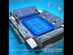 tennis court Model 3D