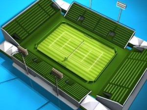 tennis court Model 3D