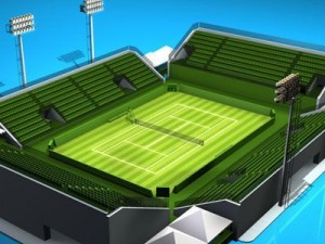 tennis court Model 3D