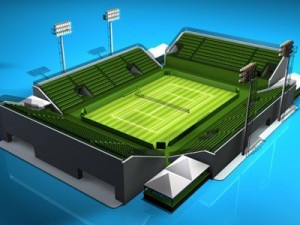 tennis court Model 3D