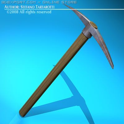 pickaxe Modèle 3D .c4d .max .obj .3ds .fbx .stl .blend 