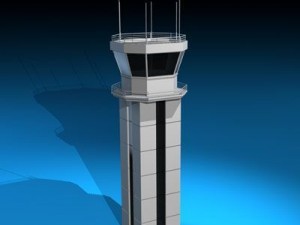 airport control tower 3D Model