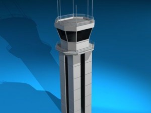 airport control tower 3D Model