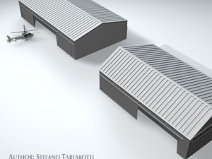 airport hangars Modello 3D