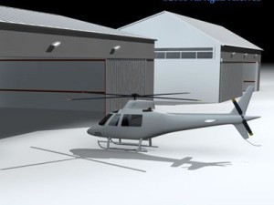 airport hangars Modello 3D