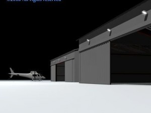 airport hangars Modello 3D
