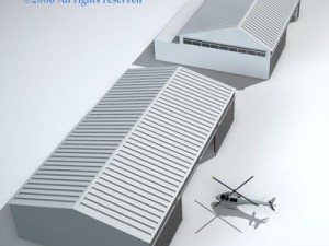 airport hangars Modello 3D