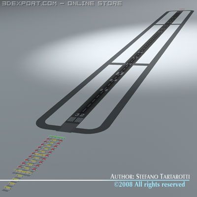 runway Modello 3D .c4d .max .obj .3ds .fbx .stl .blend 