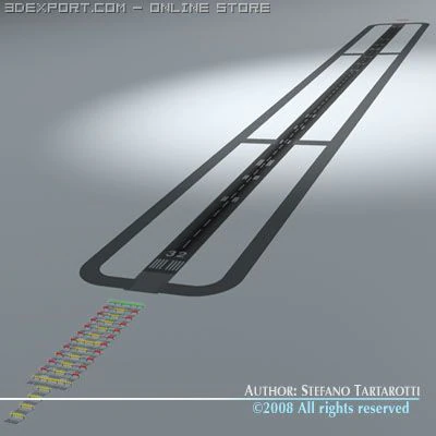 runway 3D Model .c4d .max .obj .3ds .fbx .stl .blend 