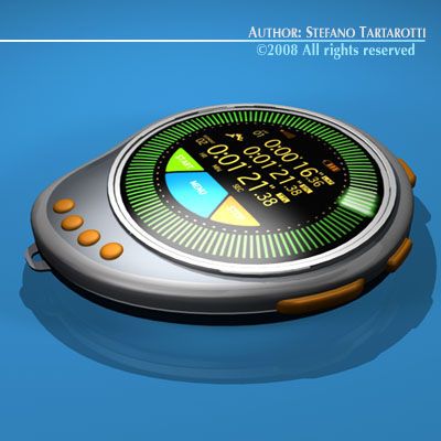 future chronometer 3Dモデル .c4d .max .obj .3ds .fbx .stl .blend 