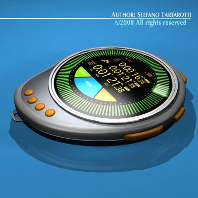 future chronometer 3D Model .c4d .max .obj .3ds .fbx .stl .blend 