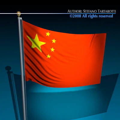 flag china 3D Model .c4d .max .obj .3ds .fbx .stl .blend 