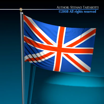 flag united kingdom 3D Model .c4d .max .obj .3ds .fbx .stl .blend