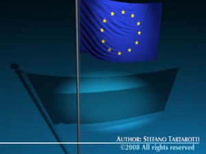 flag european union Modello 3D