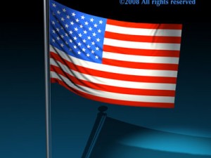 flag usa Modelo 3D