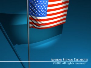 flag usa Model 3D