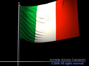 flag italy Modelo 3D