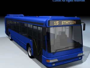 autobus interurbano Modello 3D