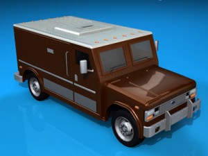 bank truck 3D-Modell