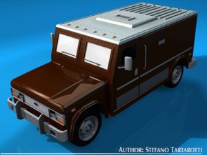 bank truck 3D Model