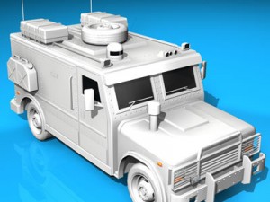 military armored vehicle Modello 3D