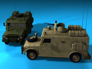 military armored vehicle Modello 3D