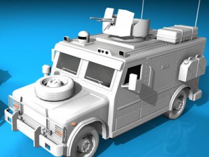 military armored vehicle Modello 3D
