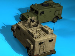 military armored vehicle Modello 3D