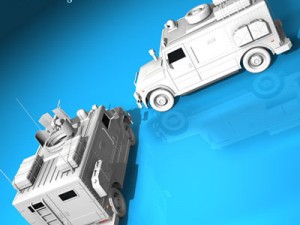 military armored vehicle Modello 3D