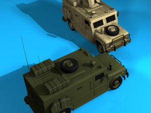 military armored vehicle Modello 3D