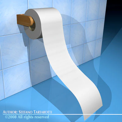 toilet paper 3D Model .c4d .max .obj .3ds .fbx .stl .blend 