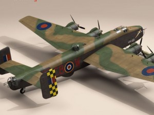 handley page halifax mk3 raf Model 3D