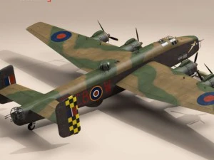 handley page halifax mk3 raf 3D Model