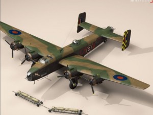 handley page halifax mk3 raf Model 3D