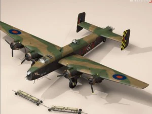 handley page halifax mk3 raf 3D Model