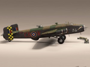 handley page halifax mk3 raf Model 3D