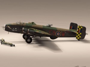 handley page halifax mk3 raf Model 3D