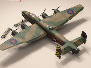 handley page halifax mk3 raf Model 3D