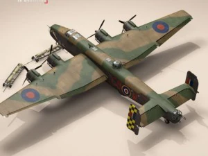handley page halifax mk3 raf 3D Model
