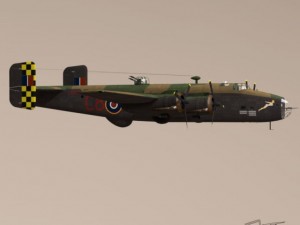handley page halifax mk3 raf Model 3D