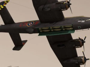 handley page halifax mk3 raf 3D Model