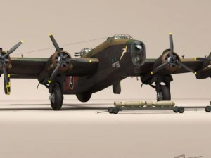 handley page halifax mk3 raf 3D Model