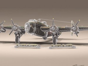 handley page halifax mk3 raf Model 3D