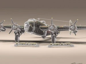 handley page halifax mk3 raf 3D Model