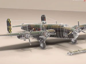 handley page halifax mk3 raf 3D Model