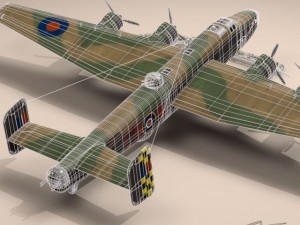 handley page halifax mk3 raf Model 3D