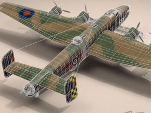 handley page halifax mk3 raf 3D Model
