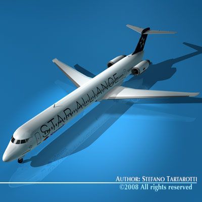md82 spanair Model 3D .c4d .max .obj .3ds .fbx .stl .blend 