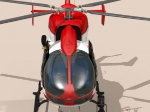ec145 air ambulance Model 3D