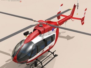 ec145 air ambulance Model 3D